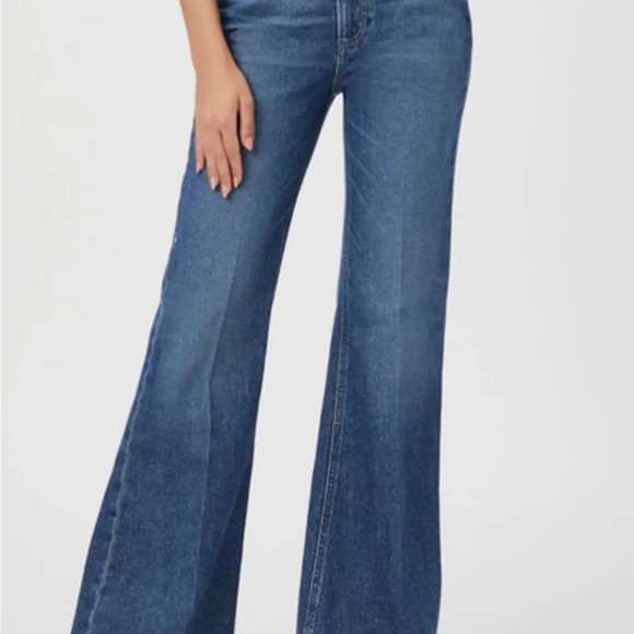 PAIGE Dark Blue Flare Jeans - Picture 4 of 7